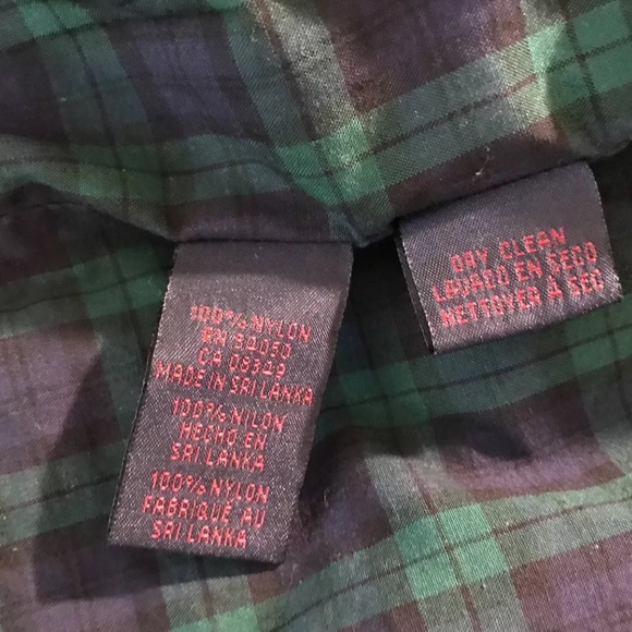 RALPH LAUREN Convertible Jacket Vest Coat Hooded Olive Green Plaid Lined Preppy - Picture 7 of 8